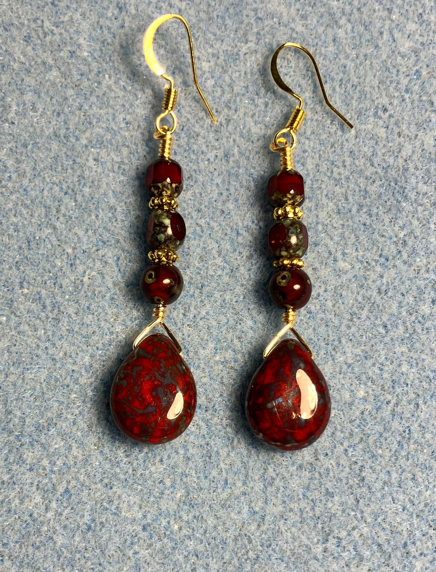 Briolette/Pear Drop/Rose Petal Earrings